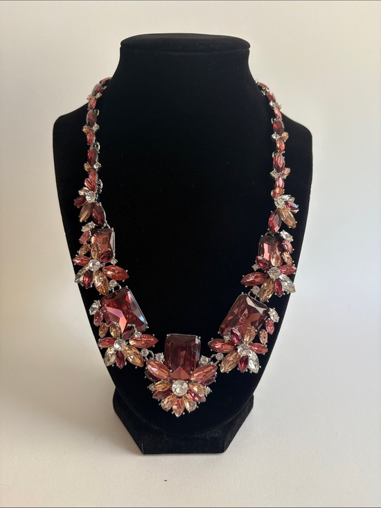 Charter Club Jewelry - Charter Club Pink Crystal Floral Statement Necklace Women Jewelry